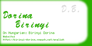 dorina birinyi business card